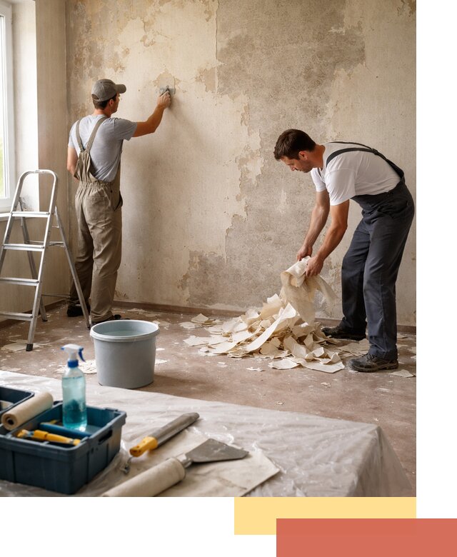 Снятие старых обоев в Сальске быстро и качественно