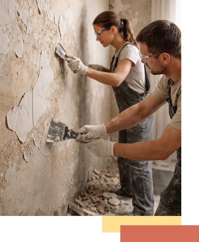 Снятие старой шпаклевки и подготовка поверхностей в Сальске