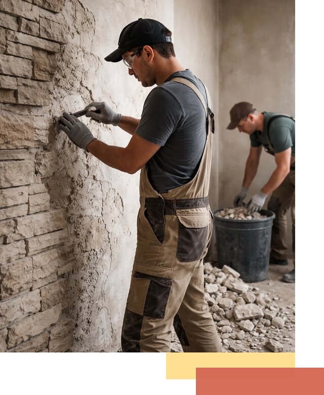 Демонтаж декоративного камня в Сальске профессионально и безопасно