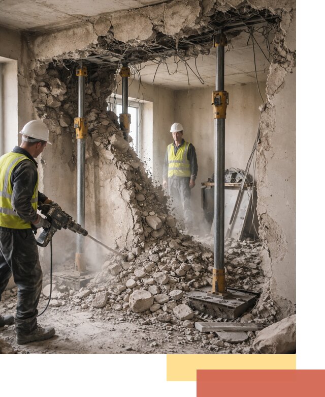 Снос несущих стен в Сальске с гарантией безопасности и качества