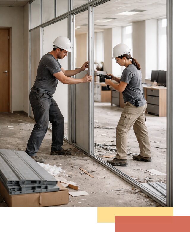 Демонтаж алюминиевых перегородок в Сальске быстро и аккуратно