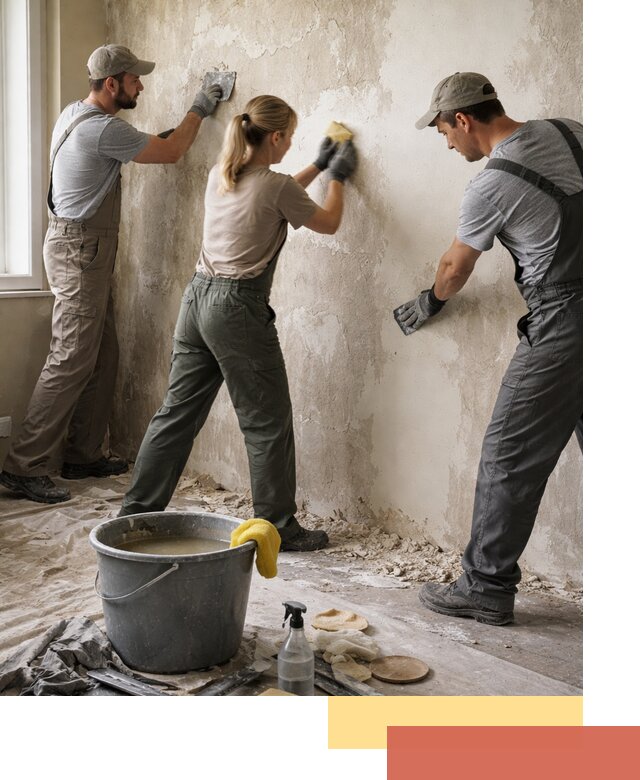 Очистка стен от клея и грунтовки в Сальске качественно и быстро