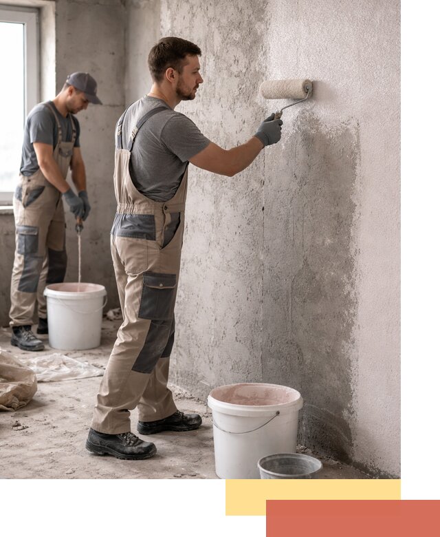 Нанесение бетоноконтакта на стены в Сальске для последующей отделки