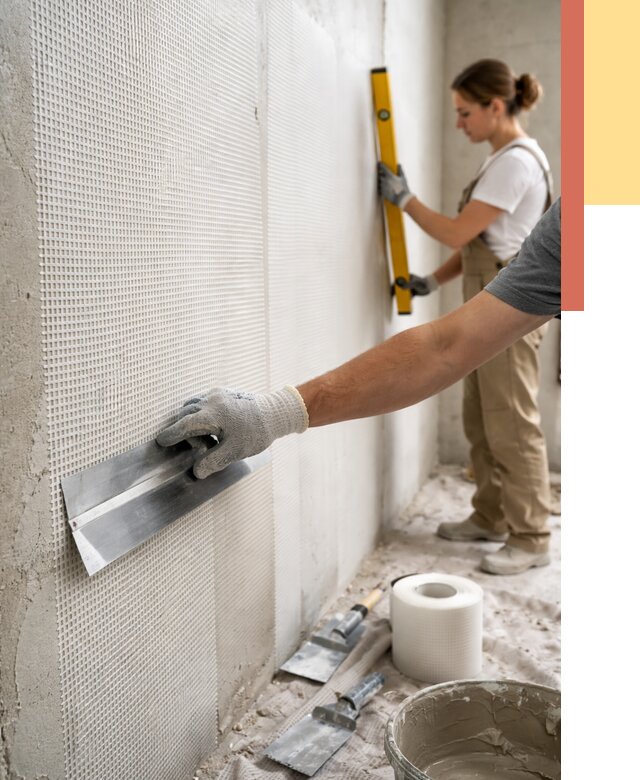 Армирование стен стеклосеткой в Сальске от 3254 руб. под ключ | ОТДЕЛОЧНИК-Слс