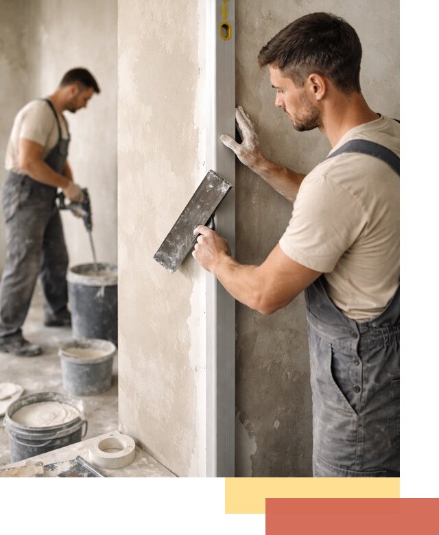 Выведение углов стен в Сальске: монтаж и оштукатуривание