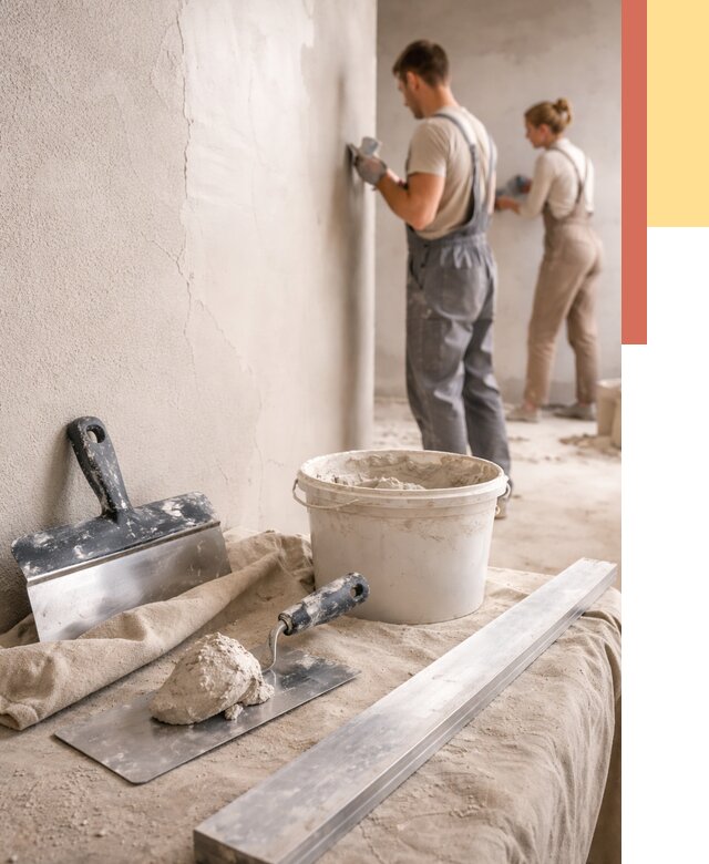 Штукатурка стен гипсовая в Сальске от 4576 руб/м2 — быстро и недорого | ОТДЕЛОЧНИК-Слс