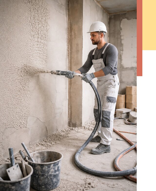 Машинная штукатурка стен в Сальске под ключ от 6609 руб./м2 | ОТДЕЛОЧНИК-Слс