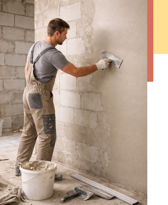 Штукатурка стен из газобетона в Сальске от 2135 руб./м2 — быстро и недорого | ОТДЕЛОЧНИК-Слс