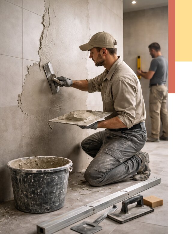 Штукатурка стен в ванной в Сальске от 4576 руб./м² — выравнивание под ключ | ОТДЕЛОЧНИК-Слс