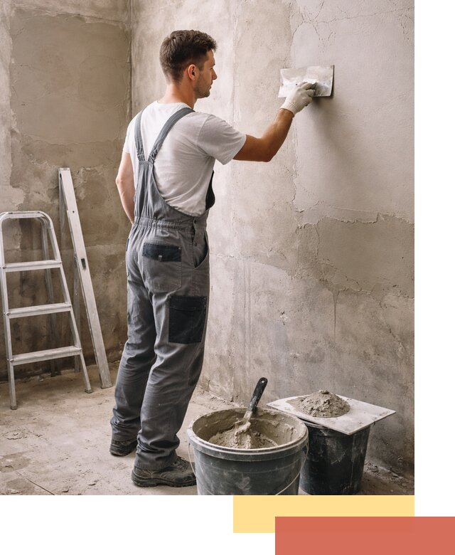 Штукатурка стен в ванной под ключ в Сальске