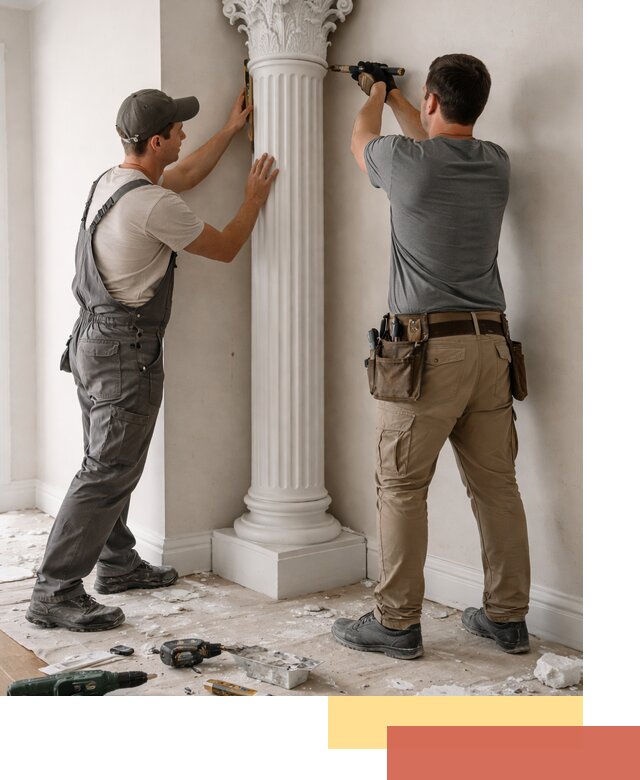 Установка декоративных колонн в Сальске под ключ