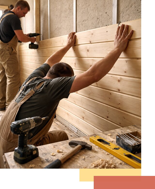 Монтаж деревянной вагонки на стены в Сальске быстро и качественно