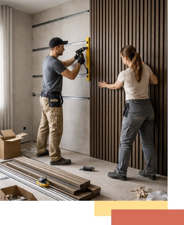 Монтаж реечных панелей на стены в Сальске