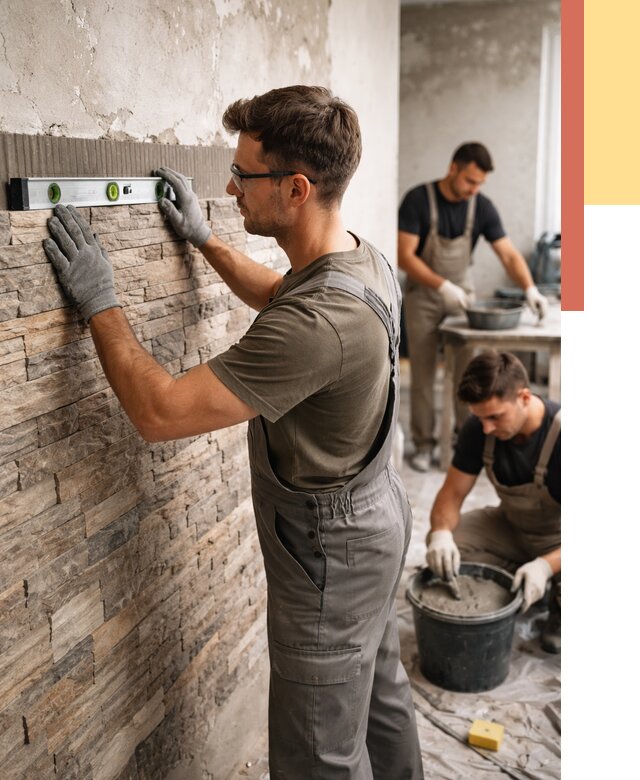 Монтаж искусственного камня в Сальске от 4576 руб. под ключ | ОТДЕЛОЧНИК-Слс