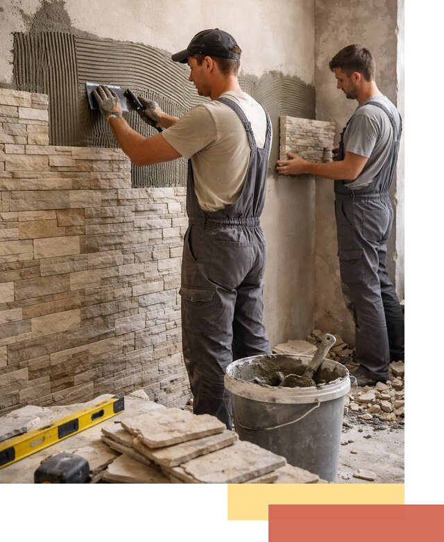 Монтаж искусственного камня в Сальске — облицовка стен и фасадов