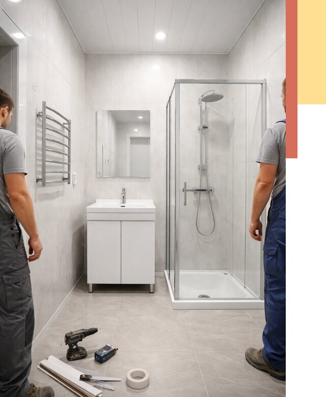 Отделка ванной комнаты панелями ПВХ в Сальске от 4576 руб. за м2 | ОТДЕЛОЧНИК-Слс