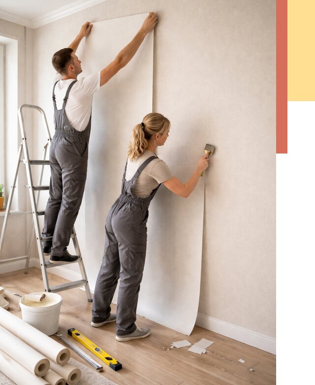 Поклейка флизелиновых обоев в Сальске от 6101 руб. | Быстро и недорого — ОТДЕЛОЧНИК-Слс