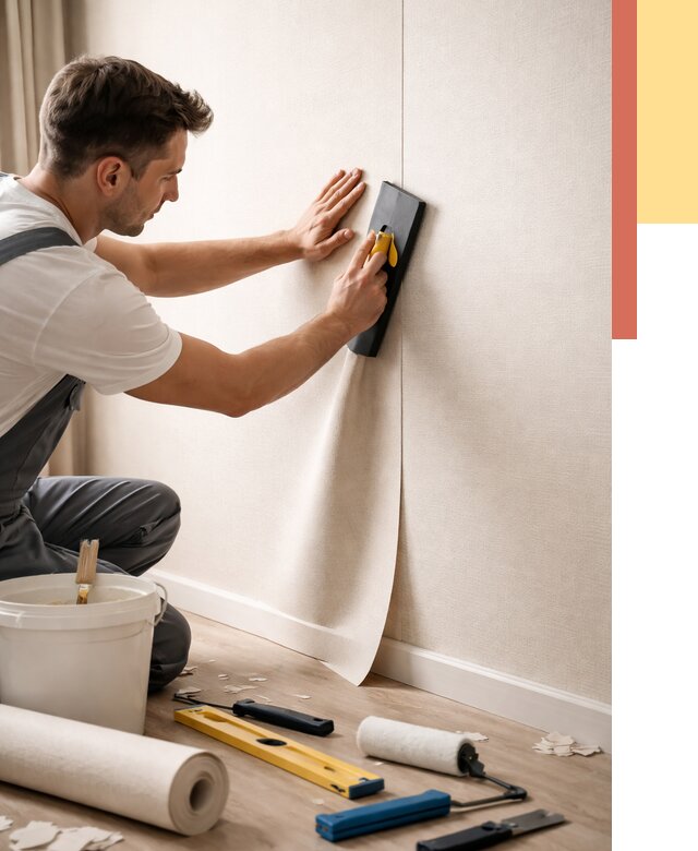 Поклейка виниловых обоев в Сальске от 4576 руб. | Быстро и недорого — ОТДЕЛОЧНИК-Слс