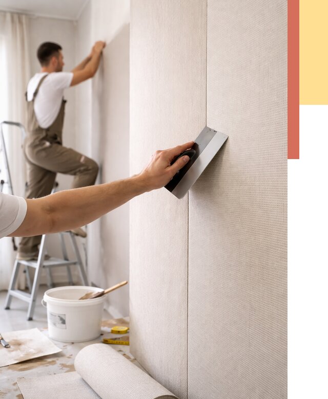 Поклейка текстильных обоев в Сальске от 4576 руб. под ключ | ОТДЕЛОЧНИК-Слс