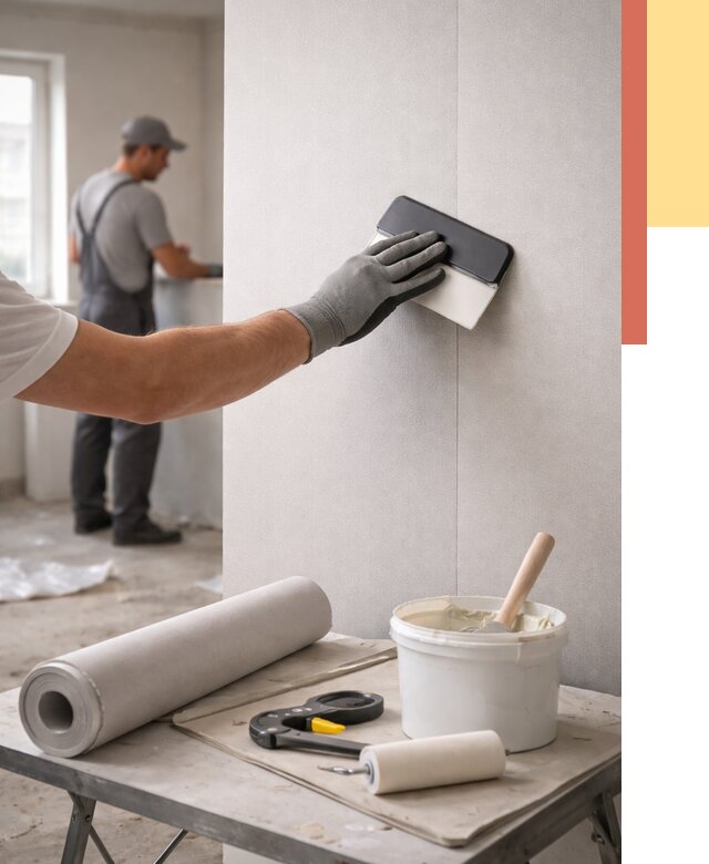 Поклейка обоев под покраску в Сальске от 3559 руб. за м2 | ОТДЕЛОЧНИК-Слс