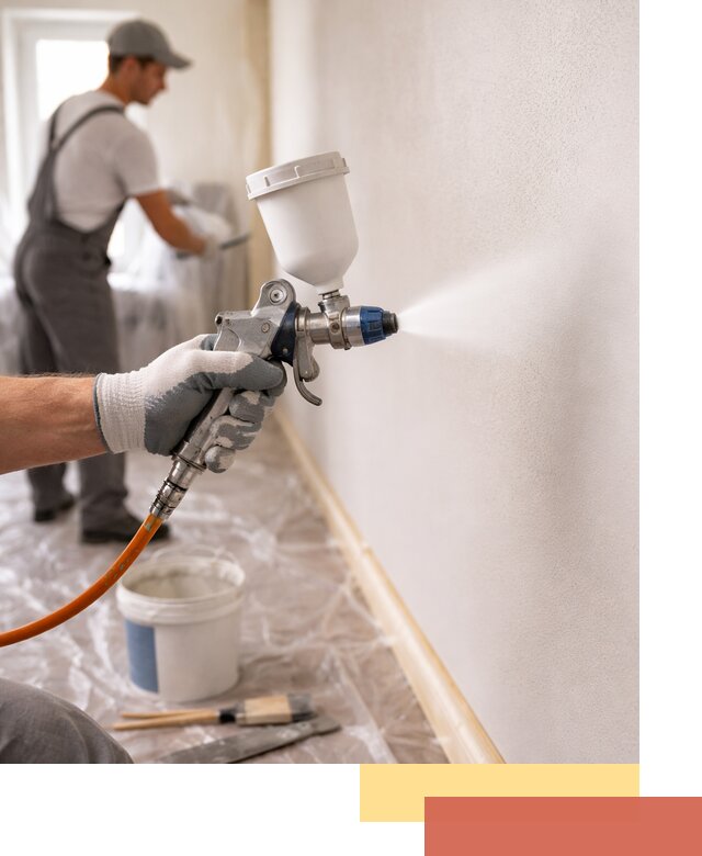 Покраска стен краскопультом в Сальске быстро и качественно