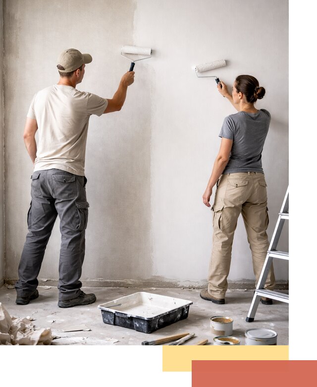 Окраска стен по стеклохолсту в Сальске качественно и долговечно