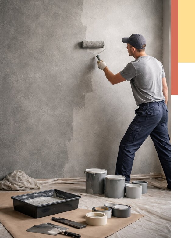 Покраска стен под бетон в Сальске от 661 руб. за м2 — быстро и недорого | ОТДЕЛОЧНИК-Слс