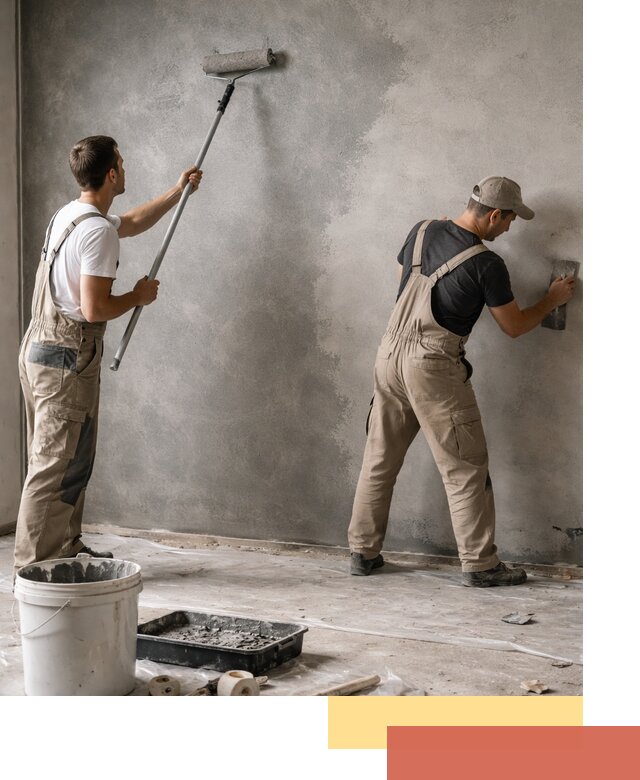 Покраска стен под бетон в Сальске профессионально и недорого