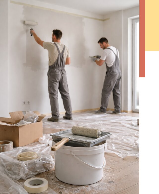 Покраска стен в квартире в Сальске от 2542 руб/м2 — быстро и недорого | ОТДЕЛОЧНИК-Слс