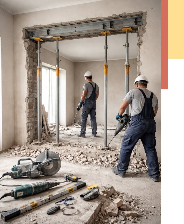 Прорезка проема в стене в Сальске от 4576 руб. — быстро и недорого | ОТДЕЛОЧНИК-Слс