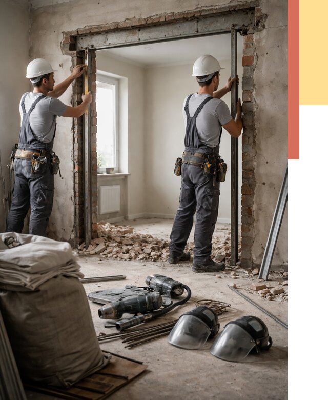 Расширение дверного проема в Сальске от 12710 руб. под ключ | ОТДЕЛОЧНИК-Слс