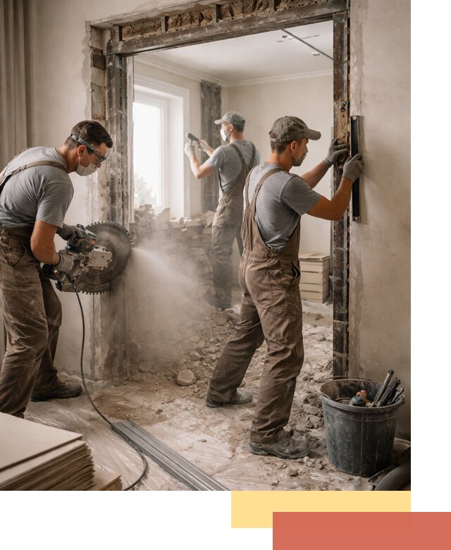 Расширение дверного проема под установку новой двери в Сальске