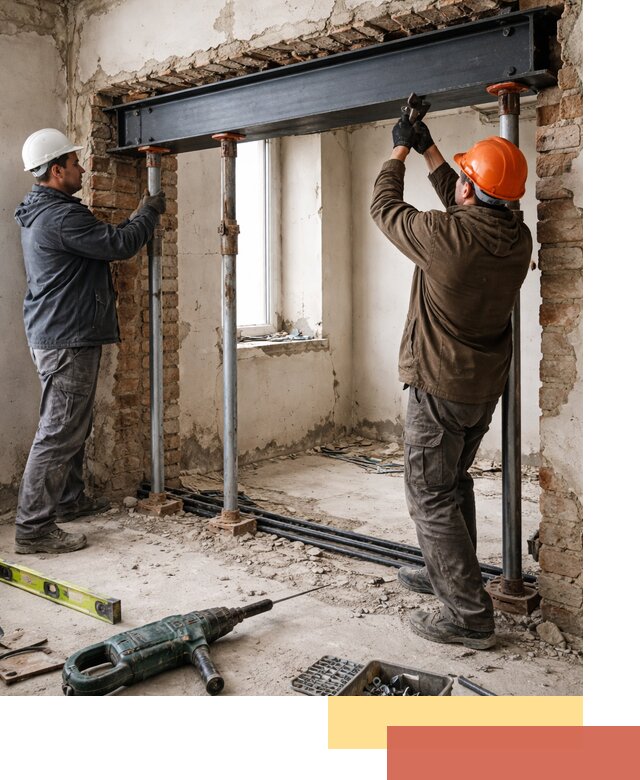 Усиление проема в стене в Сальске для расширения и безопасности