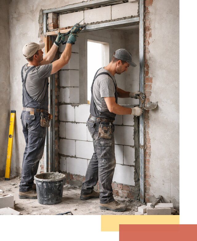 Закладка дверного проема под ключ в Сальске: демонтаж, монтаж, отделка