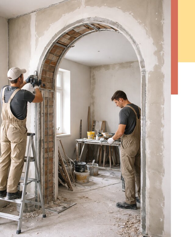 Устройство арочного проема в Сальске от 9660 руб. под ключ — быстро и недорого | ОТДЕЛОЧНИК-Слс