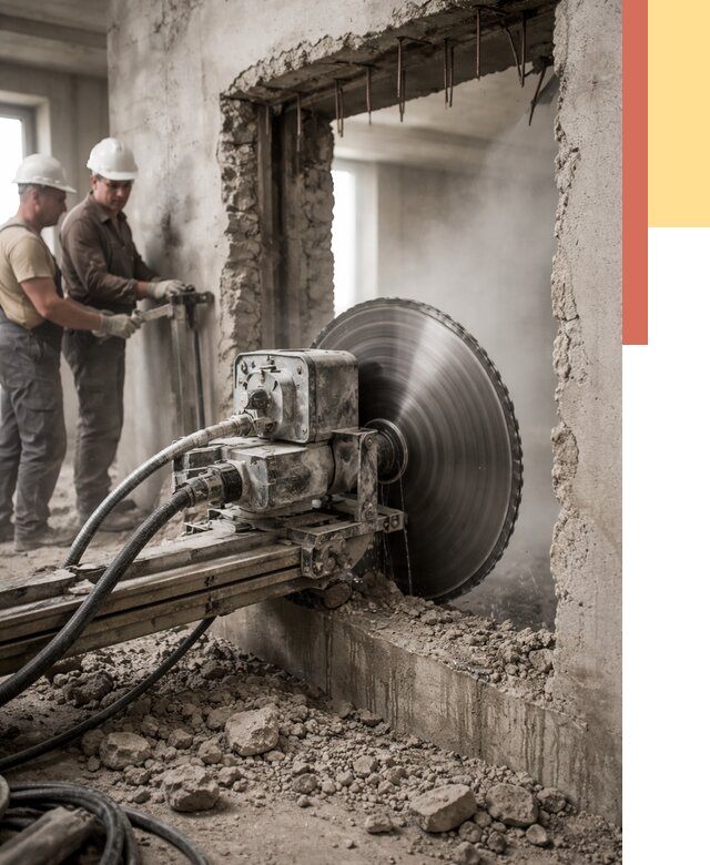 Алмазная резка проемов в Сальске от 4576 руб. быстро и недорого | ОТДЕЛОЧНИК-Слс