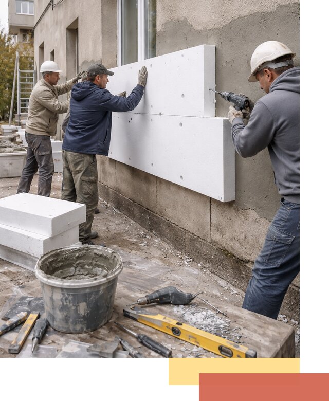 Утепление наружных стен пенопластом в Сальске