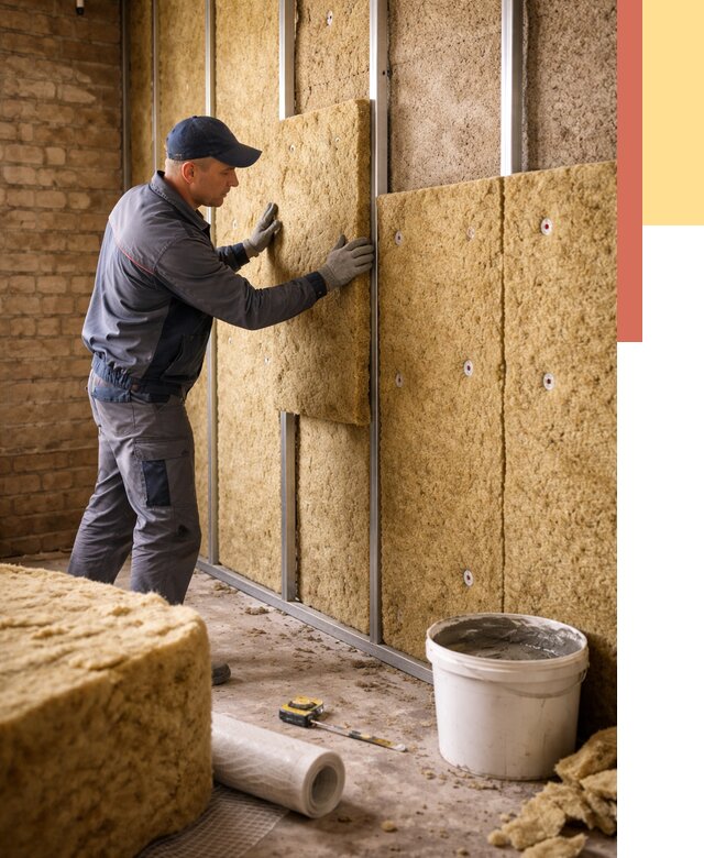 Утепление стен минватой в Сальске от 1373 руб./м2 — недорого и быстро | ОТДЕЛОЧНИК-Слс