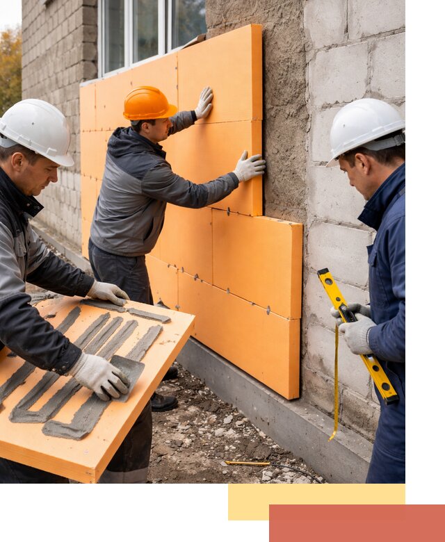 Утепление фасада пеноплексом под ключ в Сальске