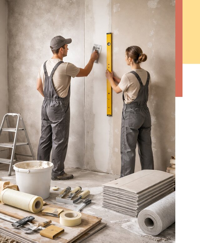 Отделка стен в Сальске от 1525 руб/м² — недорого, быстро, под ключ | ОТДЕЛОЧНИК-Слс