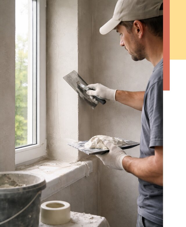 Штукатурка откосов в Сальске от 4576 руб/м² — услуги и выравнивание под ключ | ОТДЕЛОЧНИК-Слс