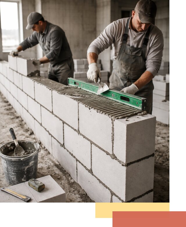 Кладка перегородок из газобетона в Сальске быстро и качественно