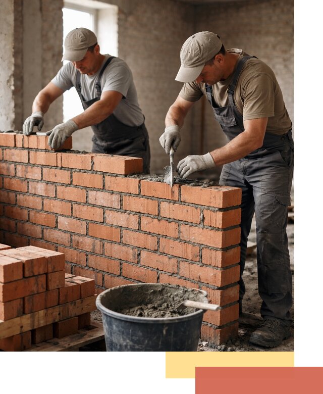 Кладка кирпичных перегородок под ключ в Сальске