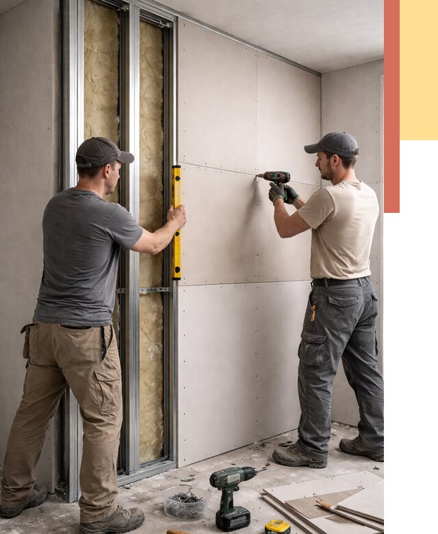 Монтаж двухслойной перегородки из гипсокартона в Сальске от 1474 руб. | ОТДЕЛОЧНИК-Слс