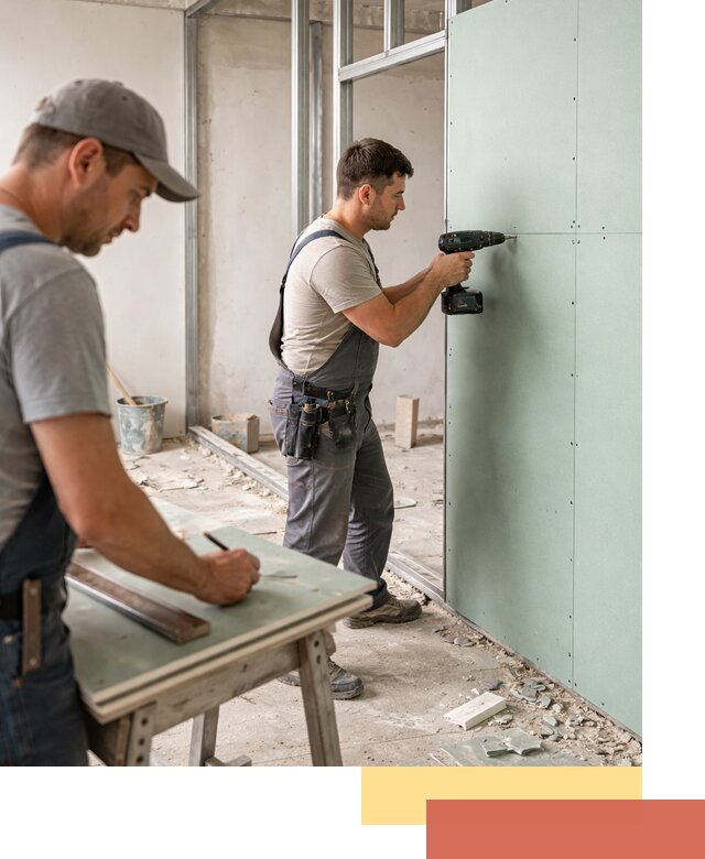 Перегородки из влагостойкого гипсокартона под ключ в Сальске