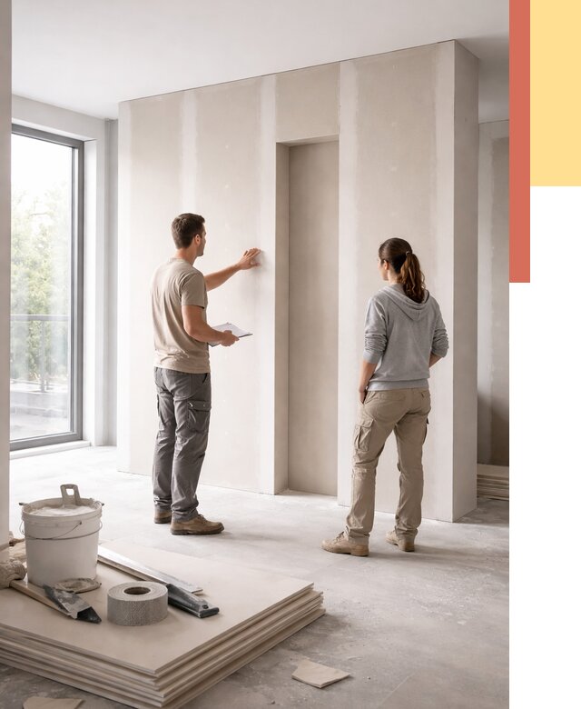 Зонирующая перегородка из гипсокартона в Сальске от 2847 руб. под ключ | ОТДЕЛОЧНИК-Слс