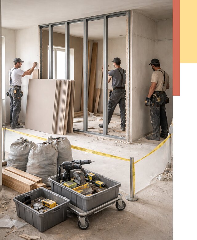 Перенос гипсокартонной перегородки в Сальске под ключ от 4576 руб. | Демонтаж и монтаж – ОТДЕЛОЧНИК-Слс