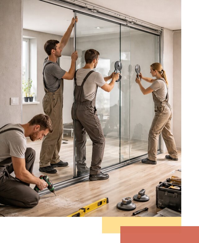 Изготовление стеклянных перегородок на заказ в Сальске