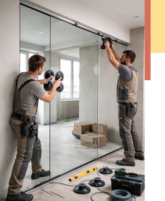 Монтаж стеклянных перегородок в Сальске от 6609 руб. | ОТДЕЛОЧНИК-Слс