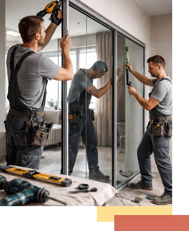 Каркасные стеклянные перегородки под ключ в Сальске